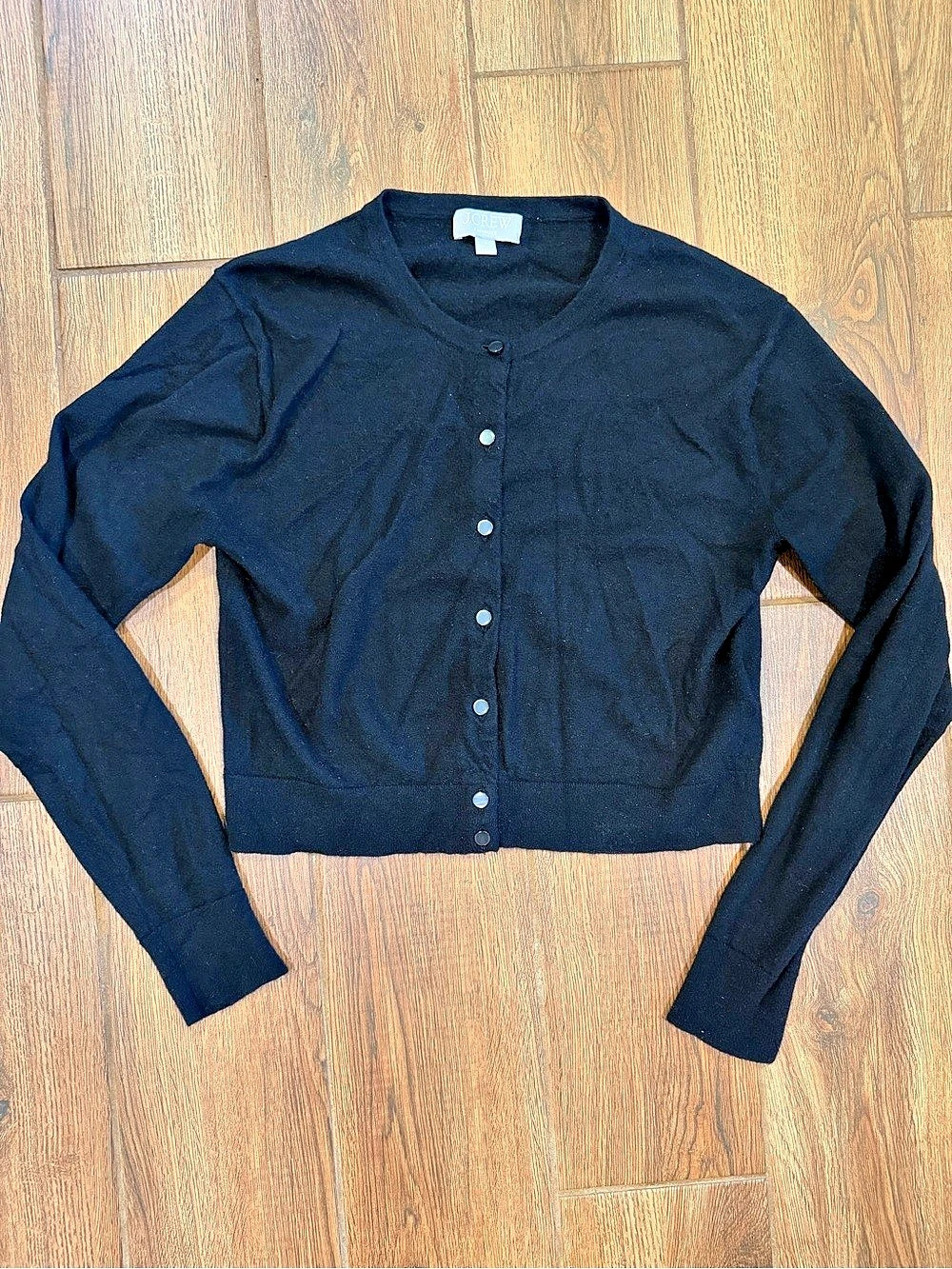 J.Crew Featherweight Cashmere Cardigan Black Small